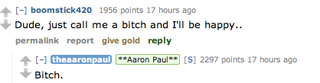 Illustration for article titled Read This: Aaron Paul did a Reddit AMA, bitch